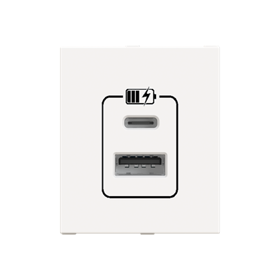 ITM2USBC BL 3A 15W 2M USB A+C type Charge